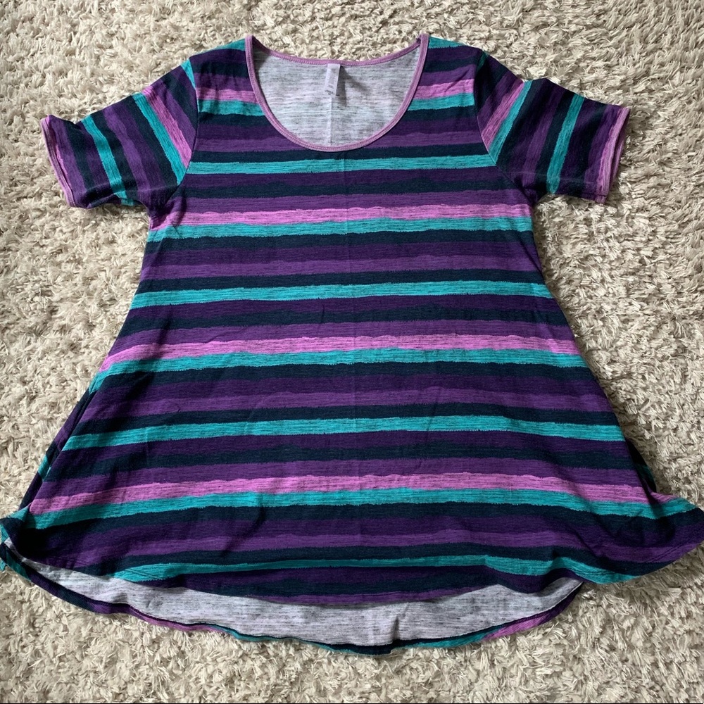 LulaRoe Striped Perfect Tee